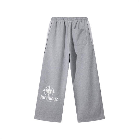 Contrast Tape Straight-Leg Sweatpants