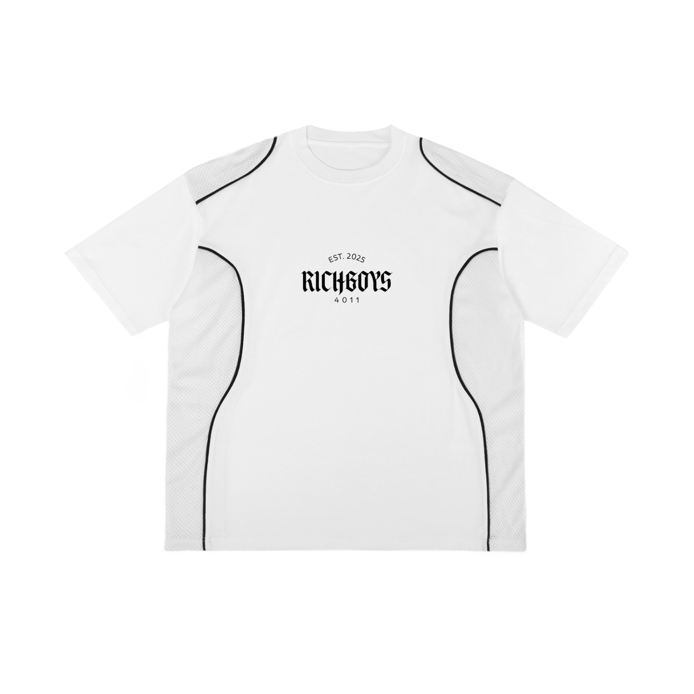 Contrast Piped Panel T-Shirt